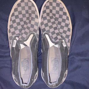 Grey checkered vans